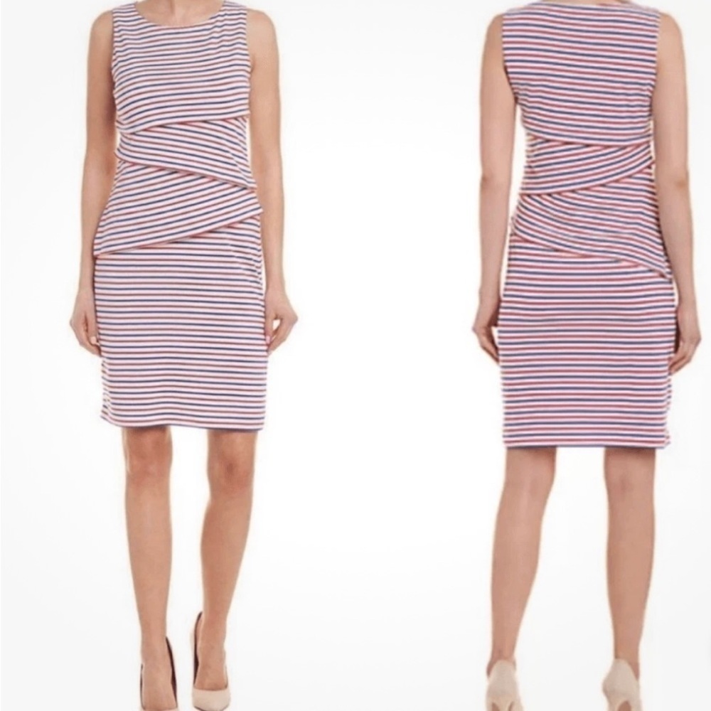 J.‎ McLaughlin Nicola Cotton Blend Striped Sleeveless Mini Dress - Picture 5 of 12
